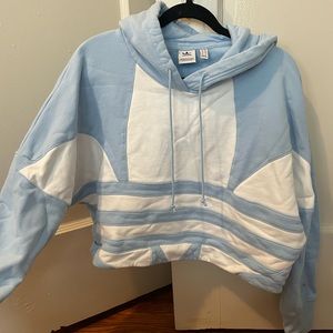 Adidas large logo crop hoodie